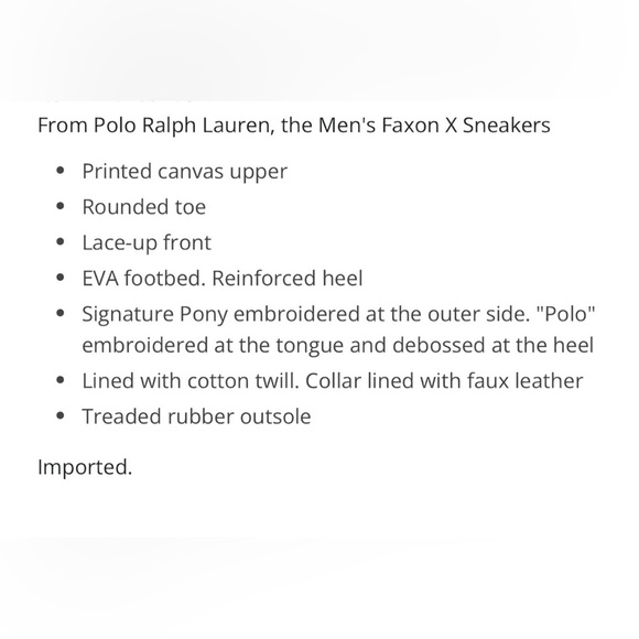 Polo by Ralph Lauren Faxon X Blue Floral Sneakers. Men’s Size 10.5 NWOB. - Picture 11 of 11